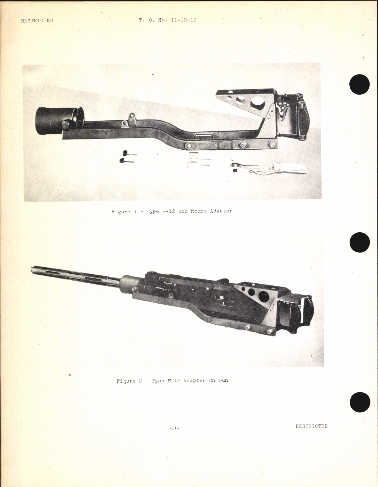 Sample page 6 from AirCorps Library document: Handbook of Instructions with Parts Catalog for Type E-12 Gun Mount Adapter