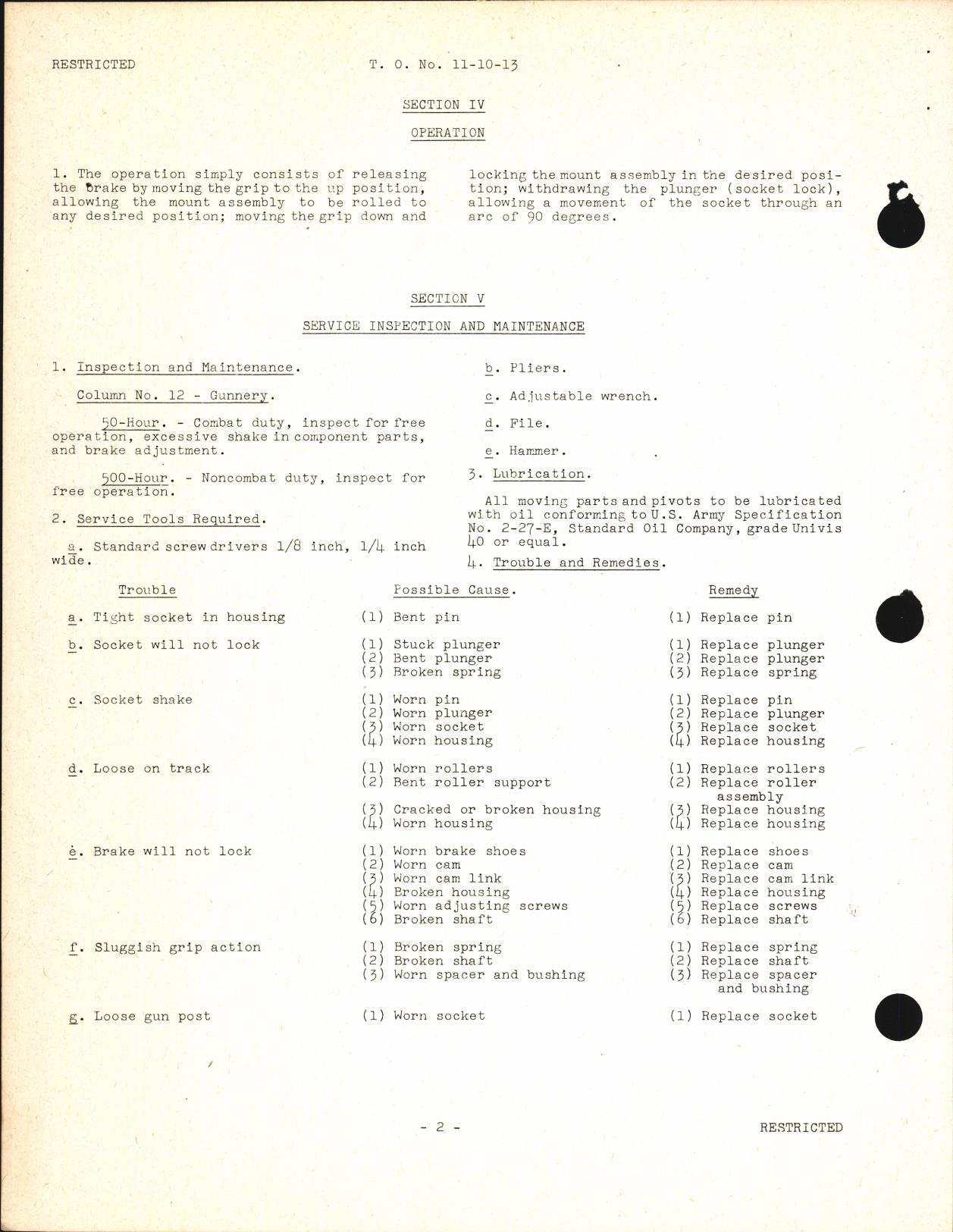 Sample page 6 from AirCorps Library document: Handbook of Instructions with Parts Catalog for Type G-5 Gun Mounts