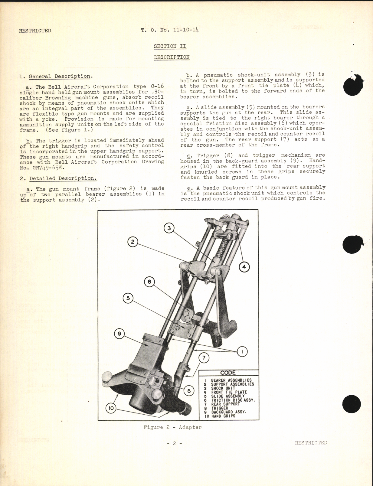 Sample page 6 from AirCorps Library document: Handbook of Instructions with Parts Catalog for Type C-16 Single Gun Mount Adapter
