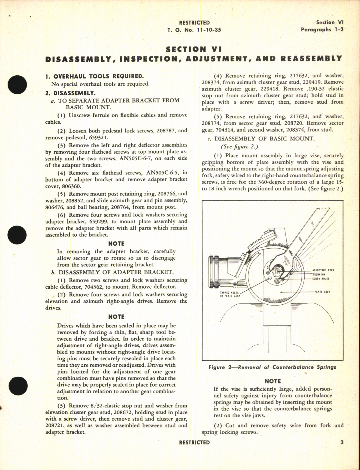 Sample page 7 from AirCorps Library document: Handbook of Instructions with Parts Catalog for Gun Mount Type K-7