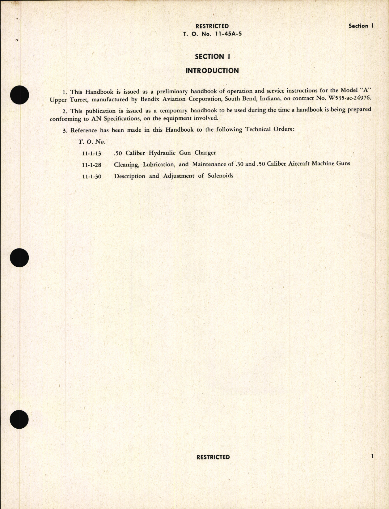 Sample page 5 from AirCorps Library document: Operation and Service Instructions for Model 