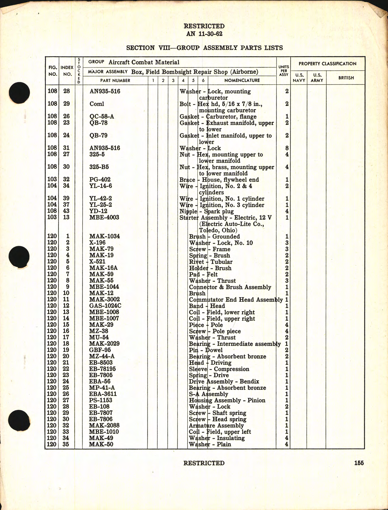 Sample page 7 from AirCorps Library document: Handbook of Instructions with Parts Catalog for Field Bombsight Repair Shop Box