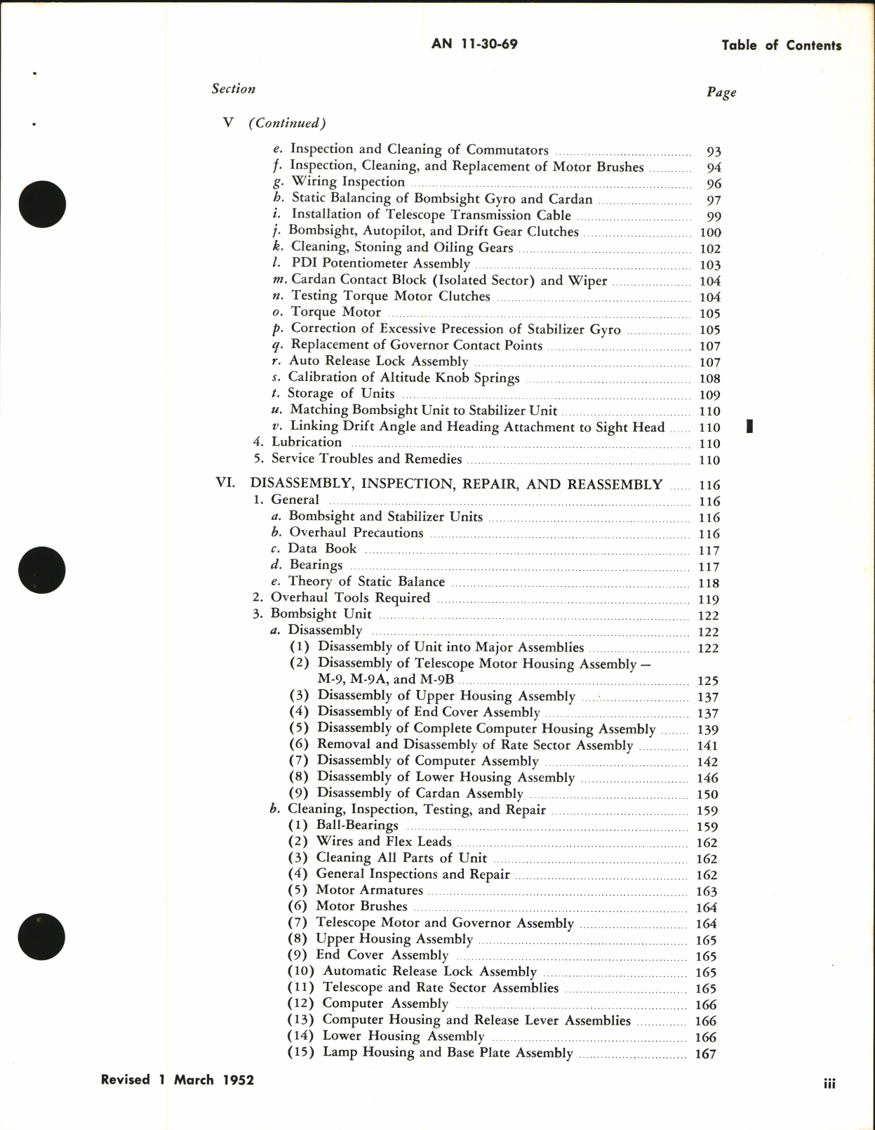 Sample page 5 from AirCorps Library document: Operation, Service, & Overhaul Instructions for Type M-9 Bombsight