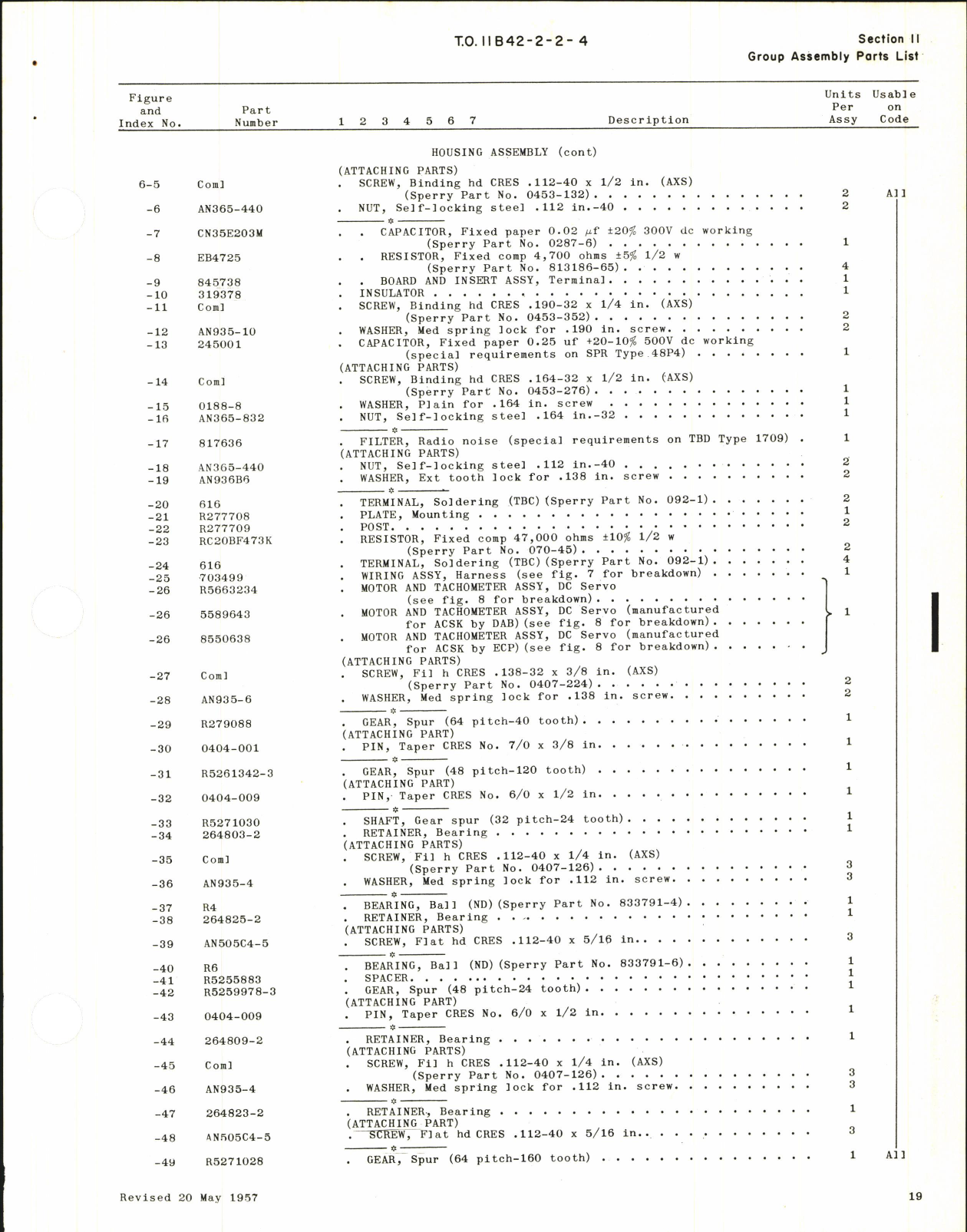 Sample page 7 from AirCorps Library document: Illustrated Parts Breakdown for Periscopic Bombsight Stabilizer Type B-1 Part No. 667126