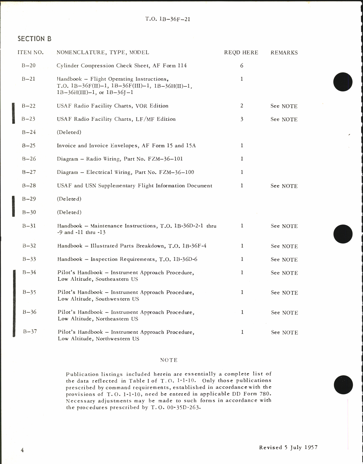 Sample page 6 from AirCorps Library document: Master Guide Aircraft Inventory Record for B-36F, H, and J Aircraft