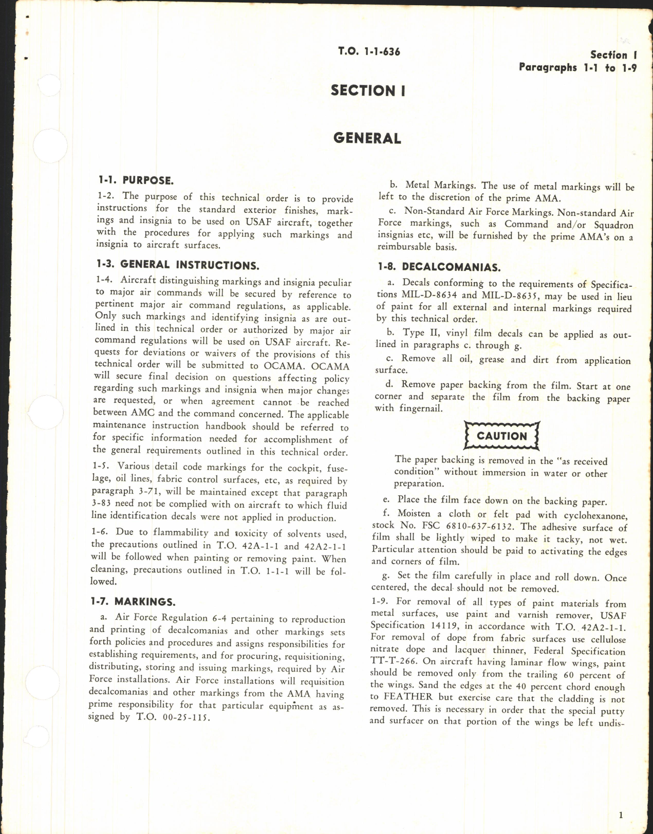 Sample page 5 from AirCorps Library document: Exterior Finishes, Insignia, and Markings Applicable to USAF Aircraft