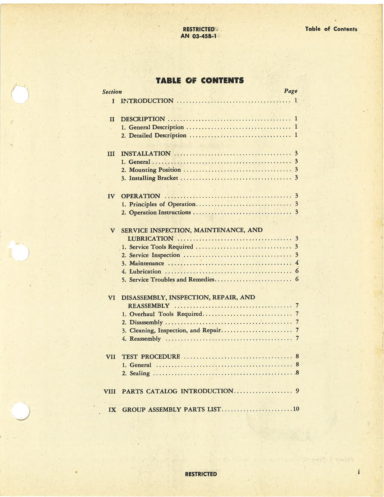 Sample page 3 from AirCorps Library document: Operation, Service, & Overhaul Instructions with Parts Catalog for Fire Extinguisher Type A-2