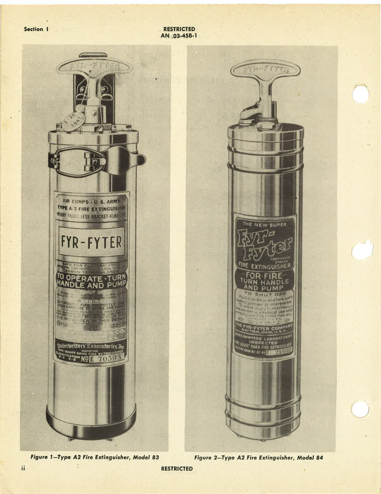 Sample page 4 from AirCorps Library document: Operation, Service, & Overhaul Instructions with Parts Catalog for Fire Extinguisher Type A-2