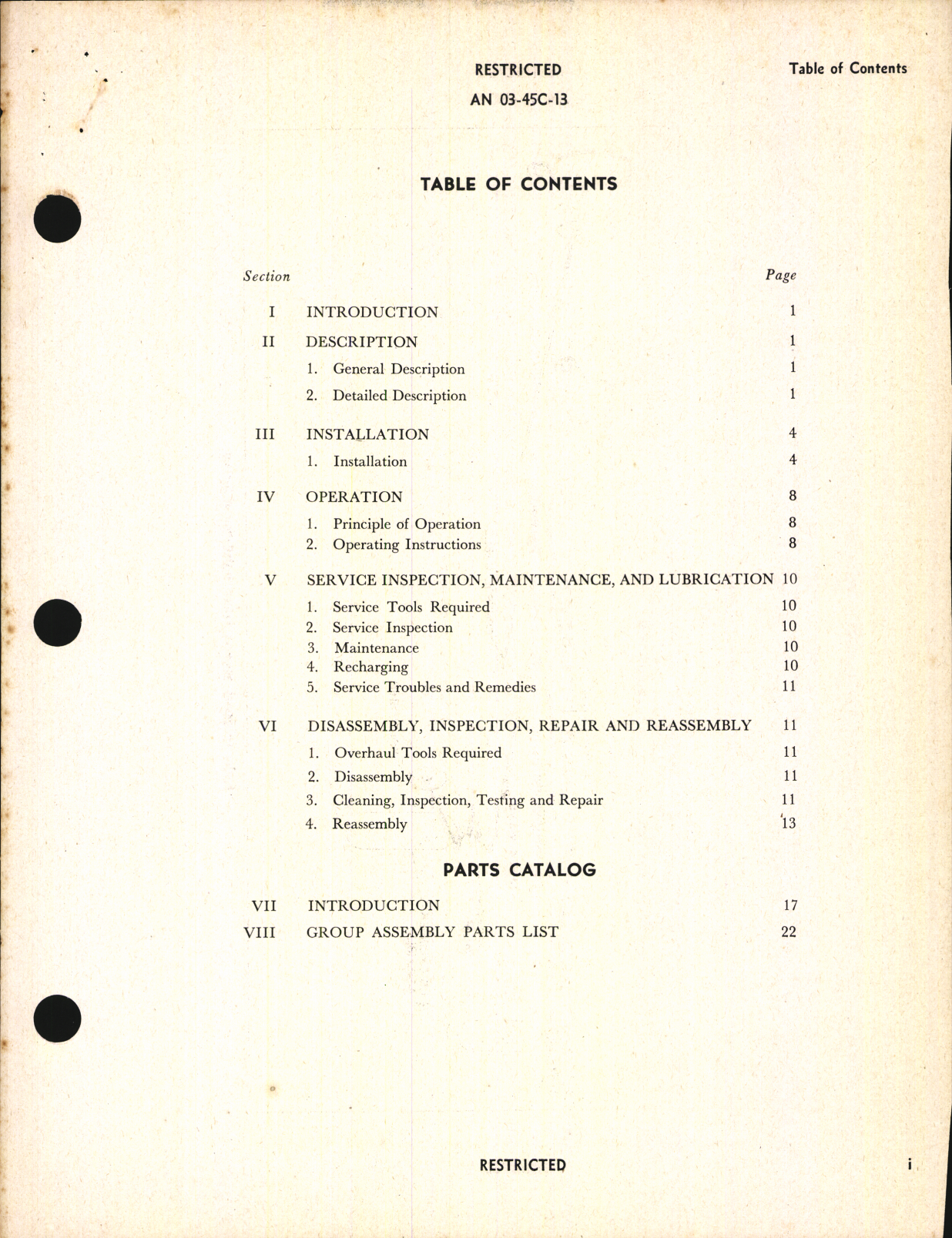 Sample page 3 from AirCorps Library document: Handbook of Instructions with Parts Catalog for A-18 Multi-Engine Fire Extinguishing System