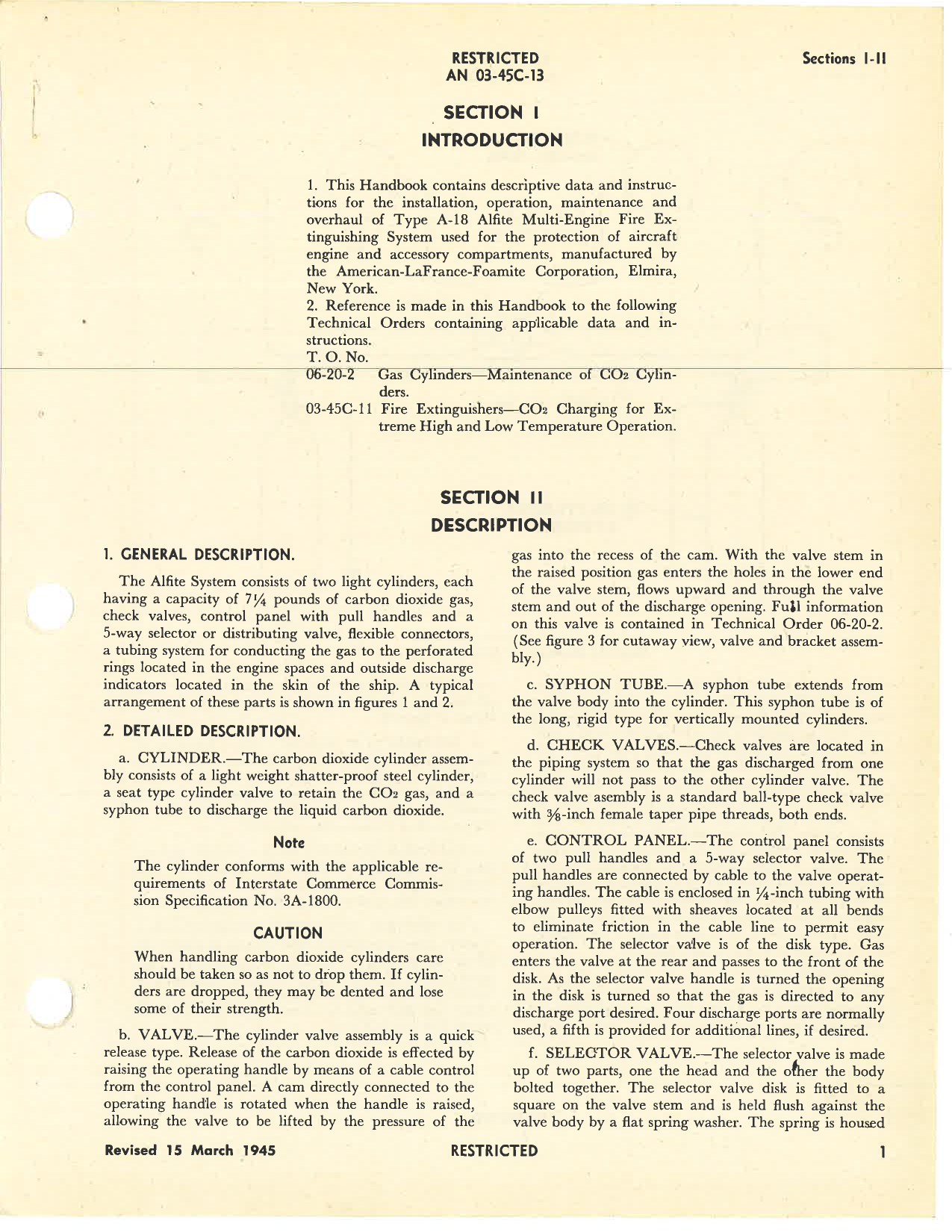 Sample page 5 from AirCorps Library document: Handbook of Instructions with Parts Catalog for Type A-18 Multi-Engine Fire Extinguishing System