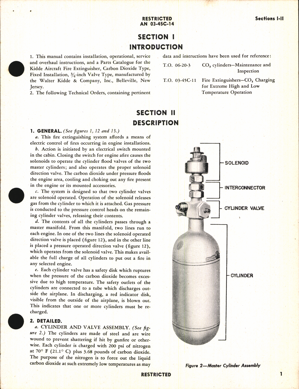 Sample page 5 from AirCorps Library document: Handbook of Instructions with Parts Catalog for 3/4 Inch Valve Type Aircraft Carbon Dioxide Fire Extinguisher