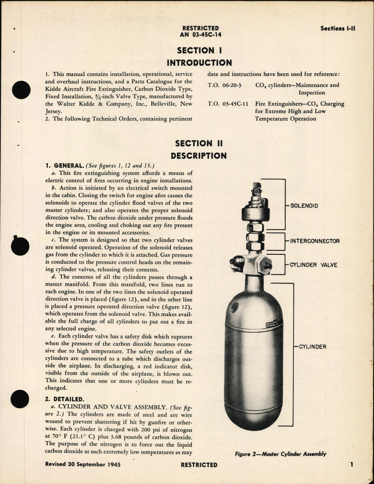 Sample page 5 from AirCorps Library document: Operation, Service, & Overhaul Instructions with Parts Catalog for Aircraft Carbon Dioxide Fire Extinguisher 3/4 Inch Valve Type