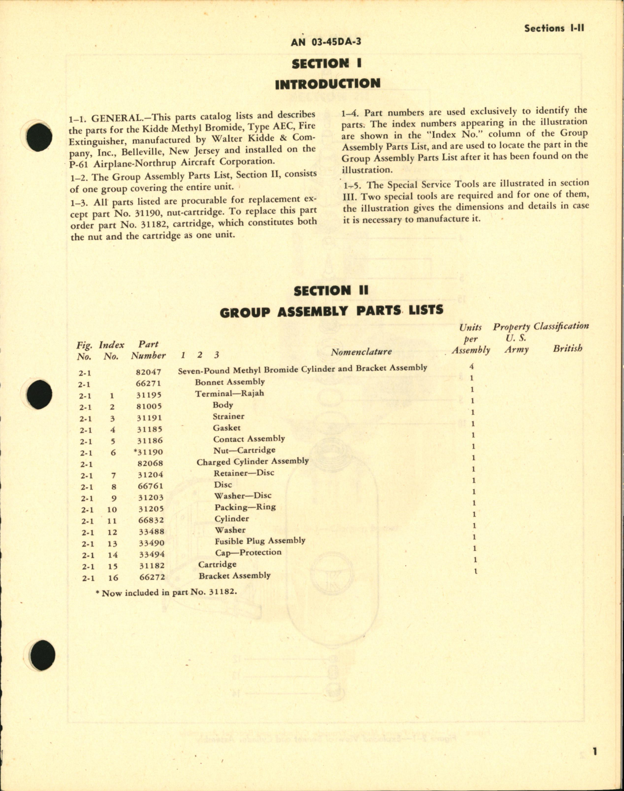 Sample page 5 from AirCorps Library document: Parts Catalog for Methyl Bromide Fire Extinguisher