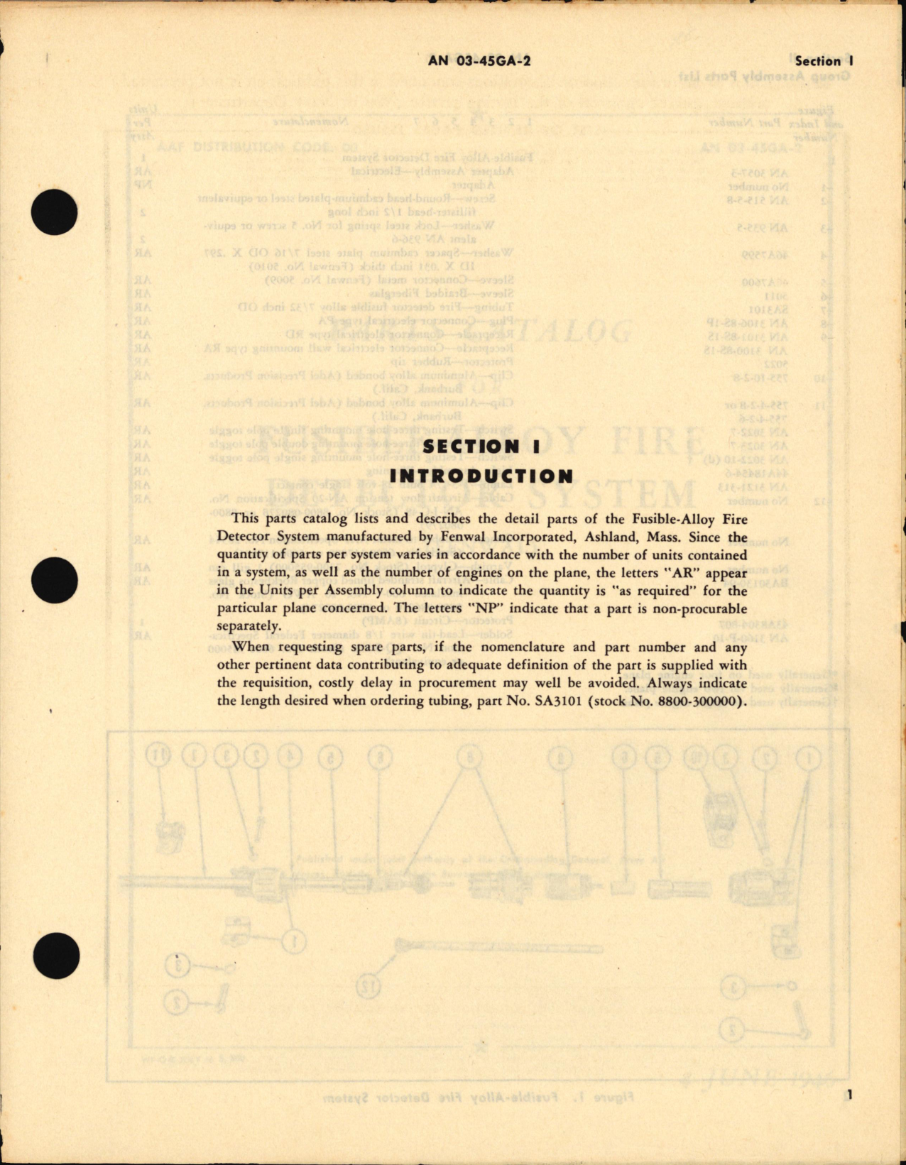 Sample page 3 from AirCorps Library document: Parts Catalog for Fusible Alloy Fire Detector System