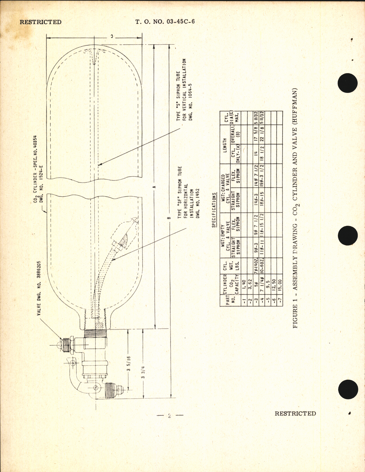 Sample page 4 from AirCorps Library document: Handbook of Instructions for Huffman CO2 Cylinder and Valve Assembly