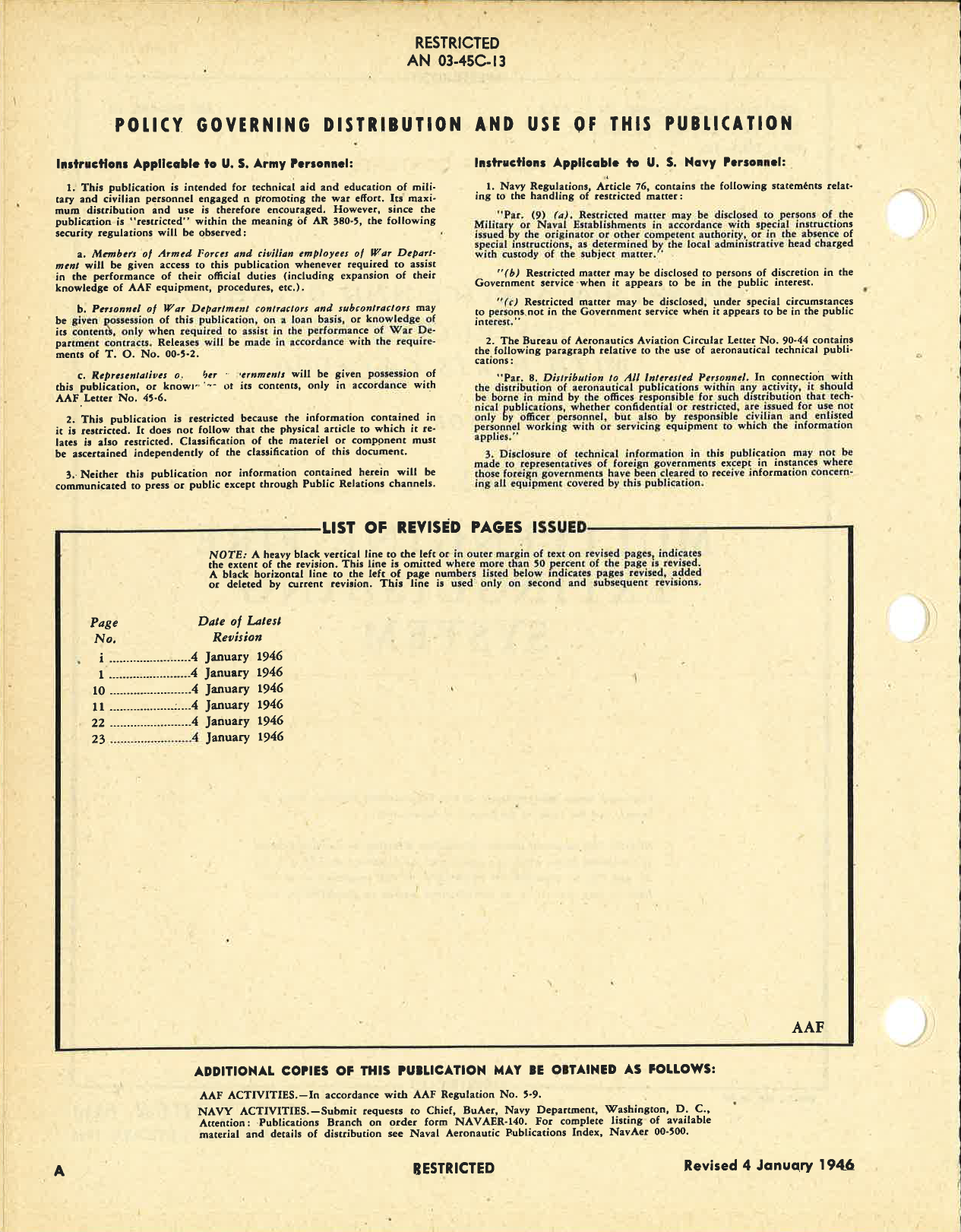 Sample page 3 from AirCorps Library document: Operation, Service, & Overhaul Instructions with Parts Catalog for Type A-18 Multi-Engine Fire Extinguishing System
