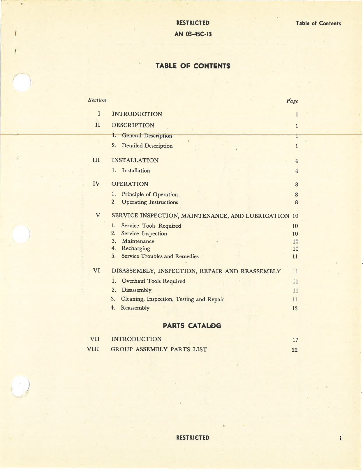 Sample page 3 from AirCorps Library document: Handbook of Instructions with Parts Catalog for A-18 Multi-Engine Fire Extinguishing System