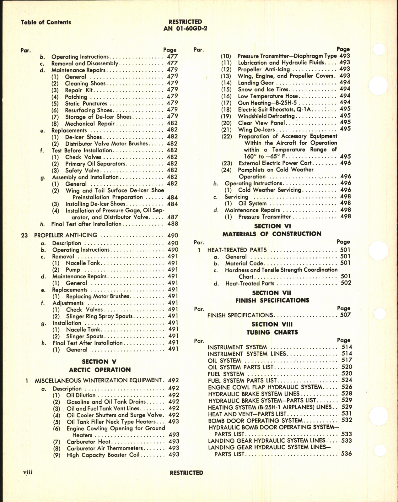 Sample page 10 from AirCorps Library document: Erection and Maintenance Instructions for B-25H-1-NA, B-25H-5-NA, and PBJ-1H Airplanes