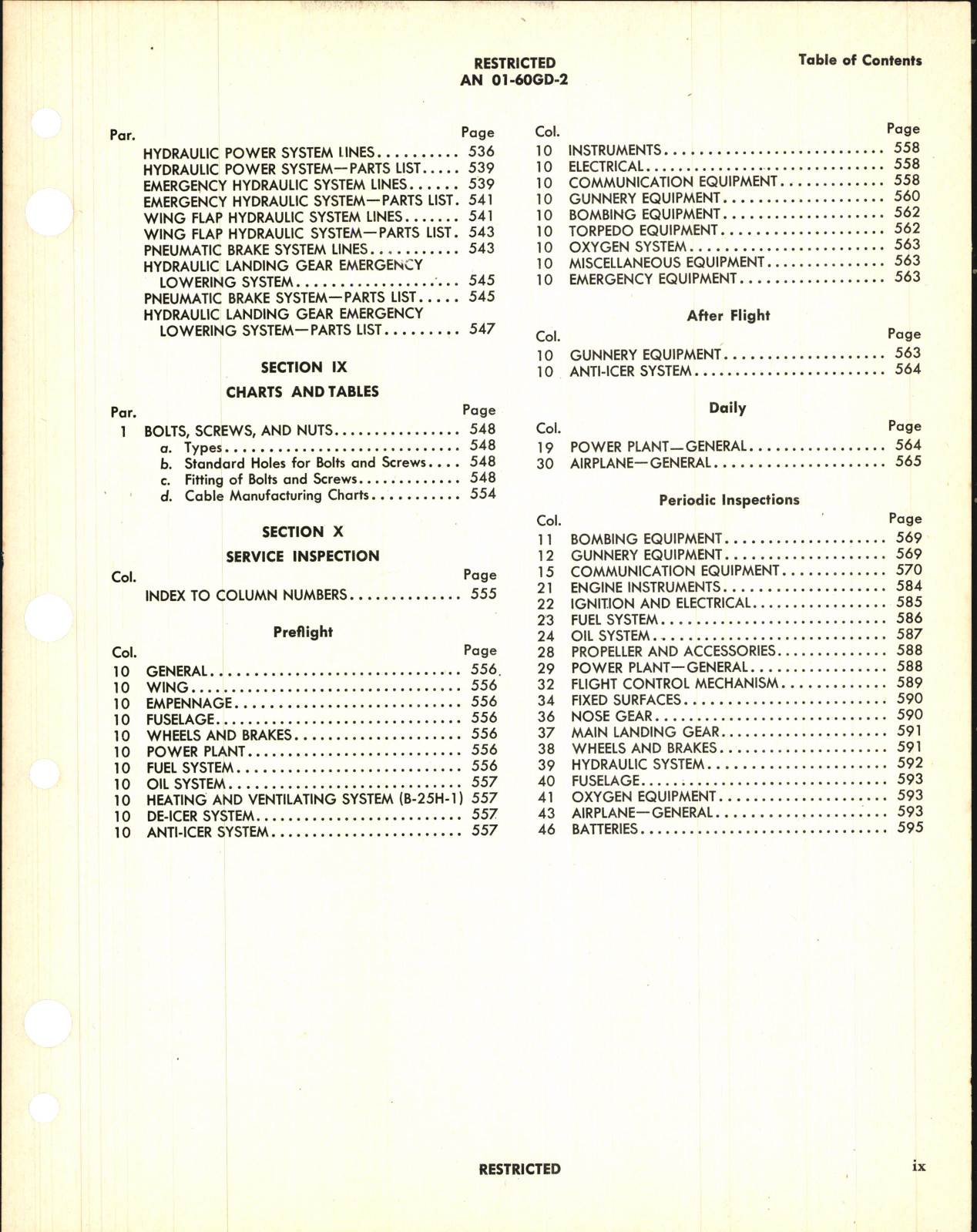 Sample page 11 from AirCorps Library document: Erection and Maintenance Instructions for B-25H-1-NA, B-25H-5-NA, and PBJ-1H Airplanes