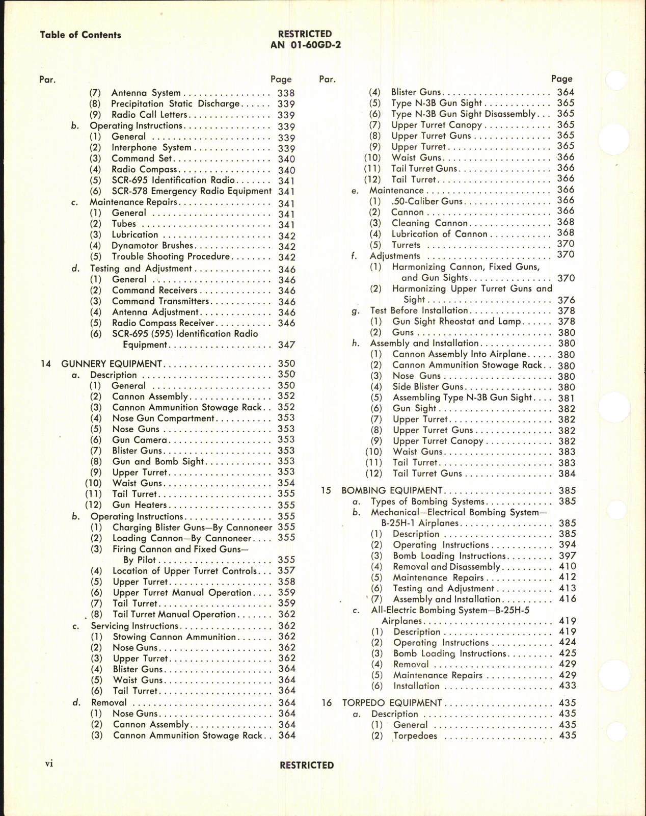 Sample page 8 from AirCorps Library document: Erection and Maintenance Instructions for B-25H-1-NA, B-25H-5-NA, and PBJ-1H Airplanes