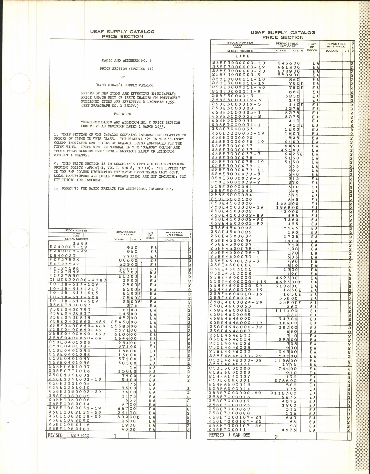 Sample page 3 from AirCorps Library document: Supply Catalog Parts for Martin B-61 Aircraft