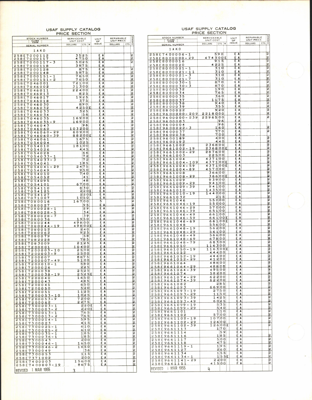 Sample page 4 from AirCorps Library document: Supply Catalog Parts for Martin B-61 Aircraft