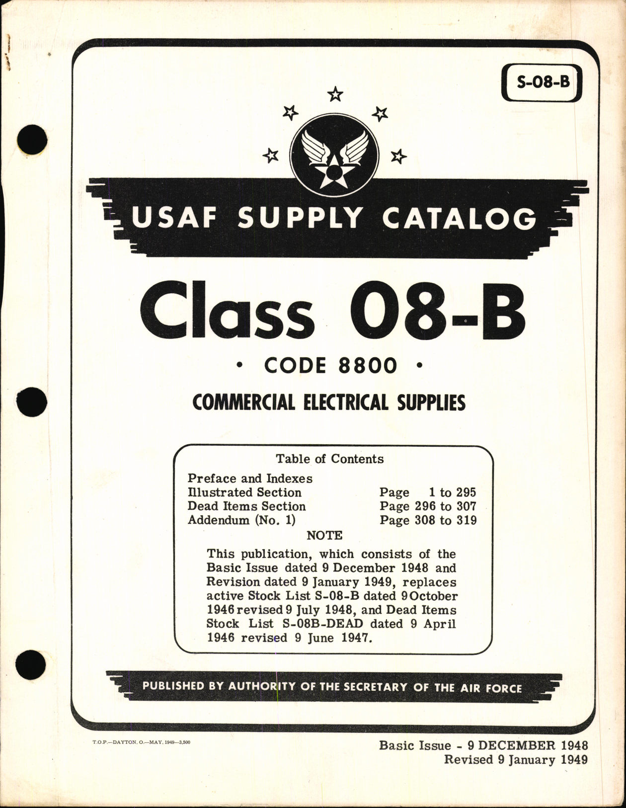 Sample page 1 from AirCorps Library document: Supply Catalog for Commercial Electrical Supplies