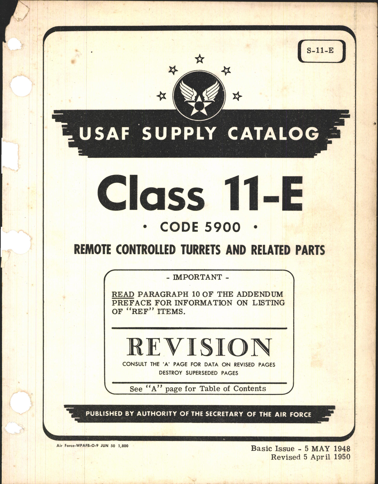 Sample page 1 from AirCorps Library document: Supply Catalog for Remote Controlled Turrets and Related Parts