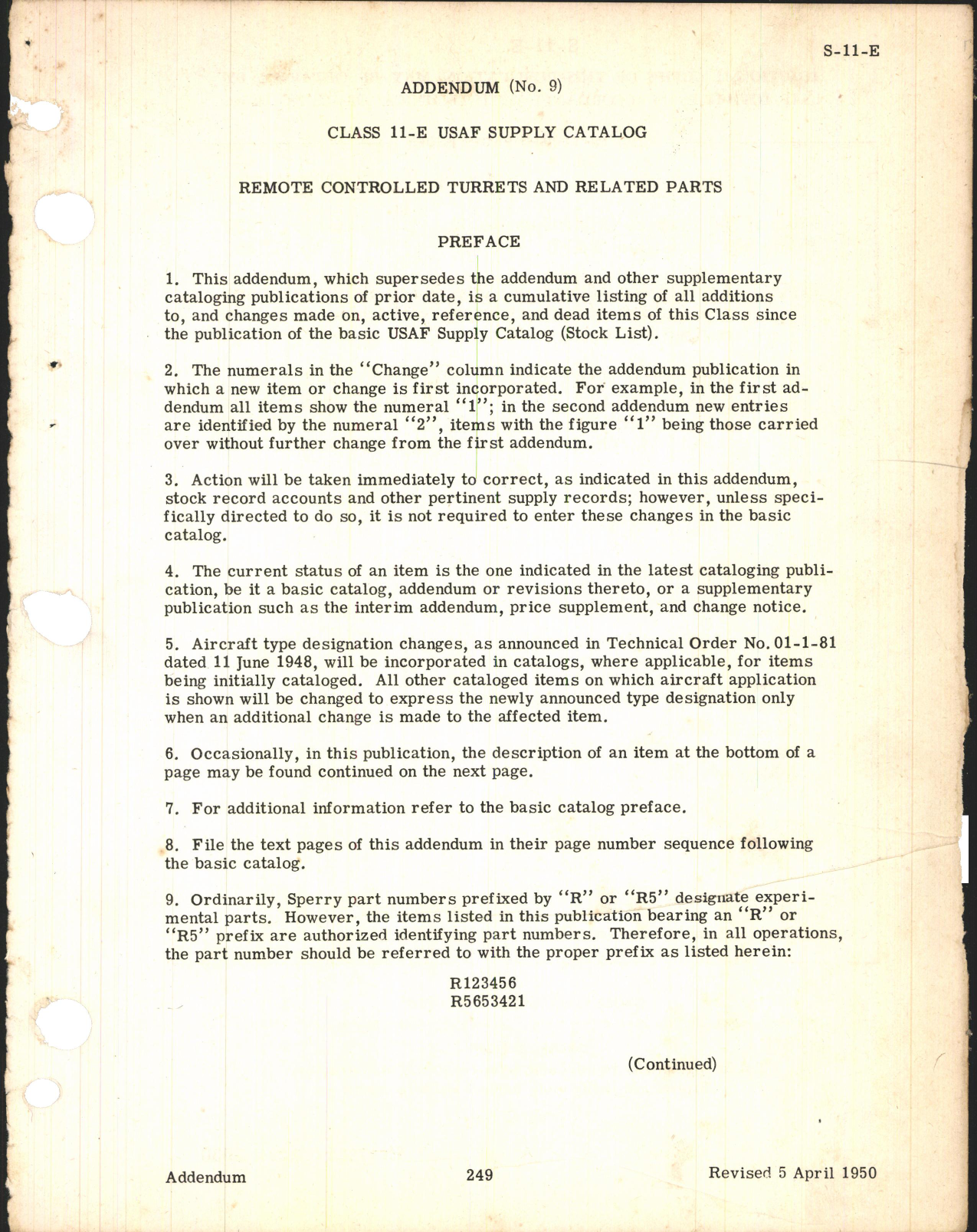 Sample page 5 from AirCorps Library document: Supply Catalog for Remote Controlled Turrets and Related Parts