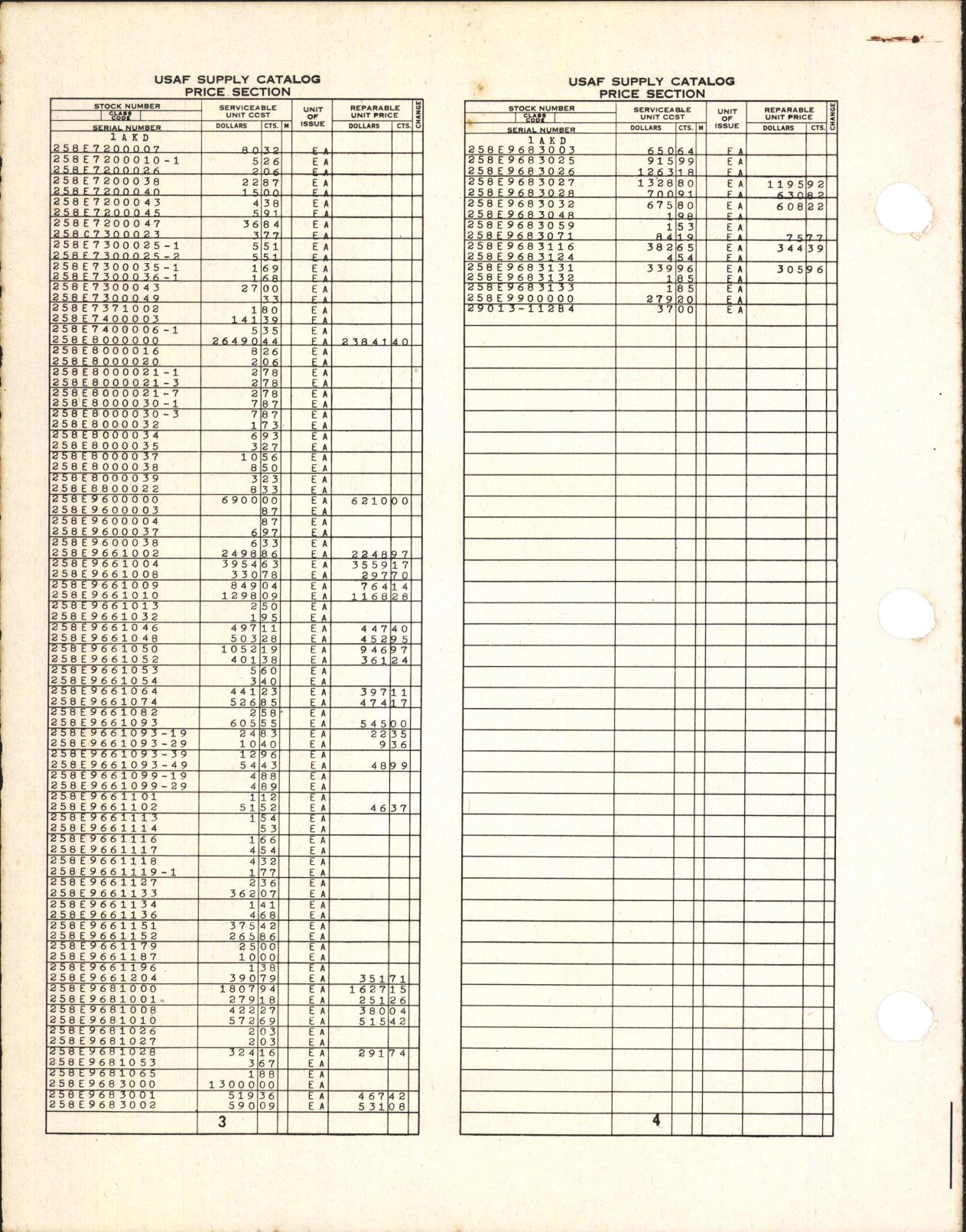 Sample page 4 from AirCorps Library document: Supply Catalog Parts for Martin B-61 Aircraft