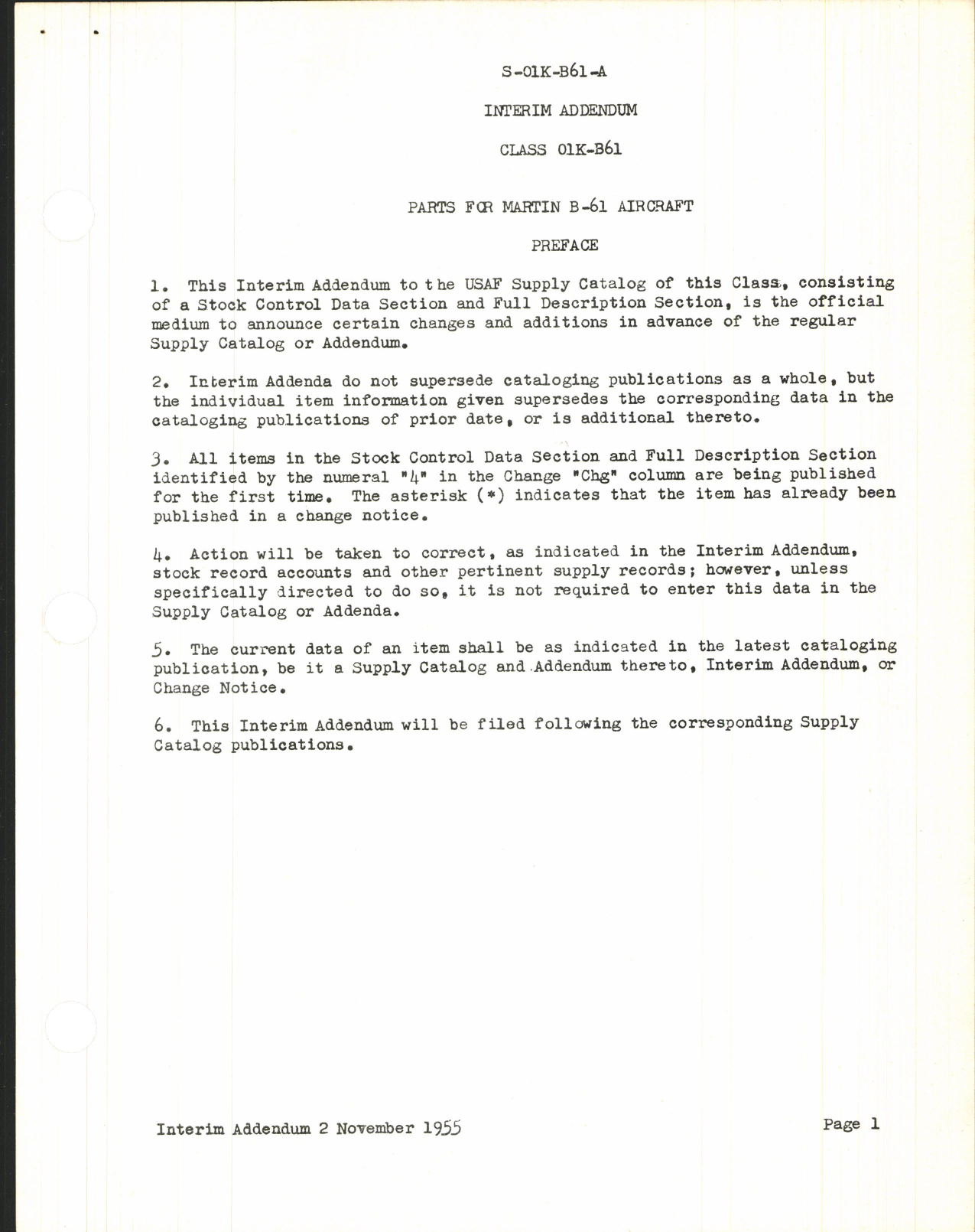 Sample page 5 from AirCorps Library document: Supply Catalog Parts for Martin B-61 Aircraft