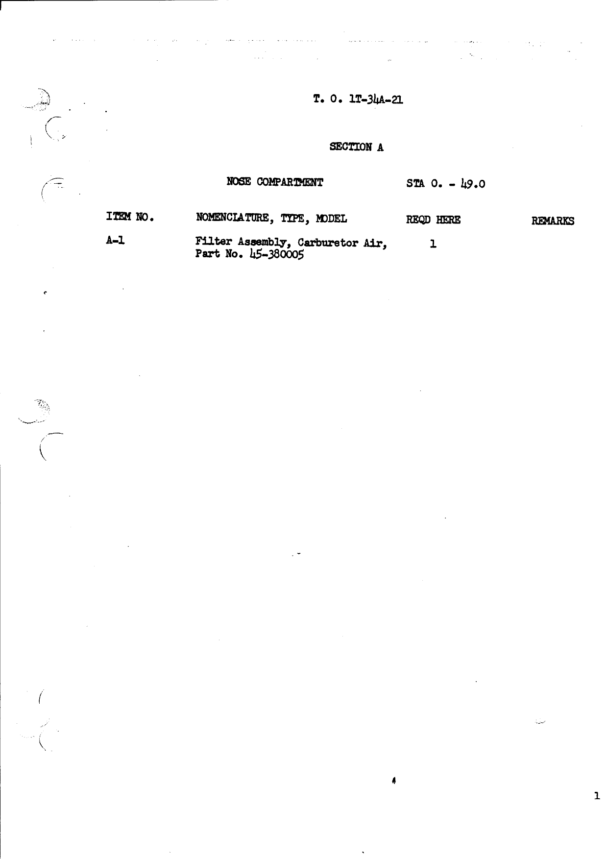 Sample page 5 from AirCorps Library document: Master Guide Aircraft Inventory Record for T-34A Aircraft