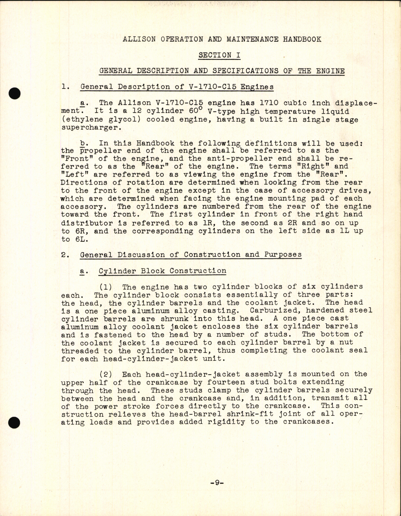 Sample page 13 from AirCorps Library document: Commercial Operation and Maintenance Handbook for Allison Model V-1710-C15 