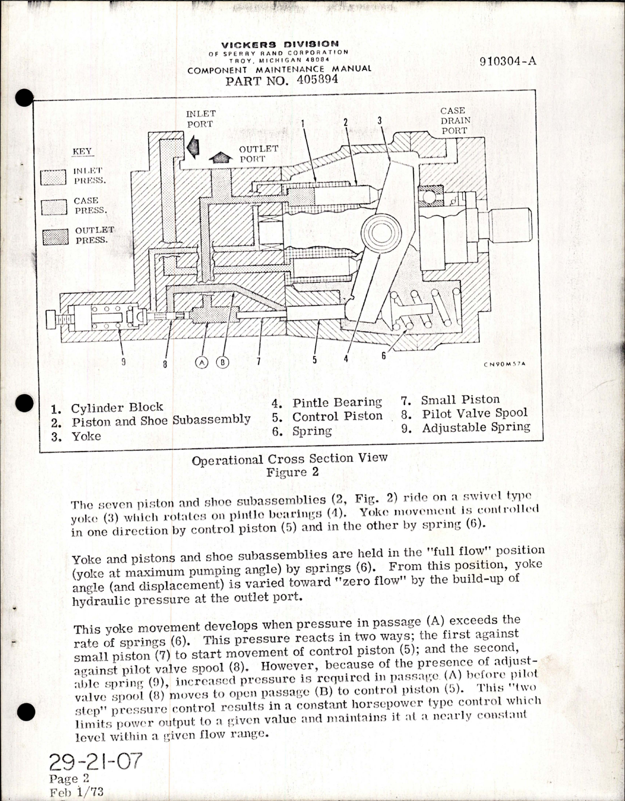 Sample page 9 from AirCorps Library document: Component Maintenance Manual for Hydraulic Pump - Part 405894 