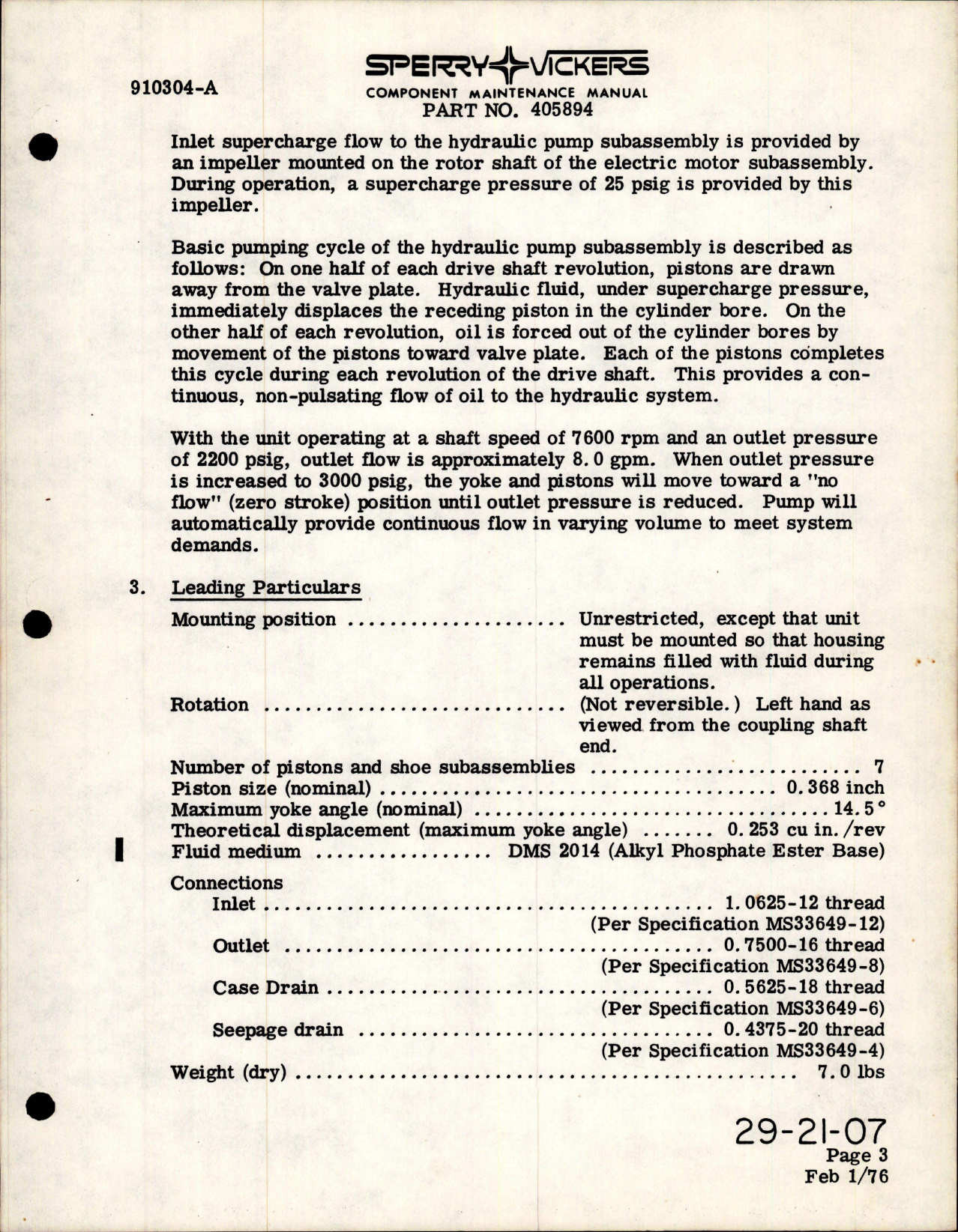 Sample page 9 from AirCorps Library document: Component Maintenance Manual with Illustrated Parts List for Hydraulic Pump -Part 405894 and 420609 