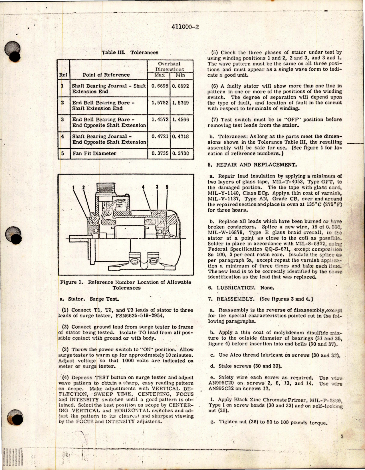 Sample page 7 from AirCorps Library document: Overhaul Instructions with Illustrated Parts Breakdown for Suction Boost Hydraulic Pump - Part 411000-2 