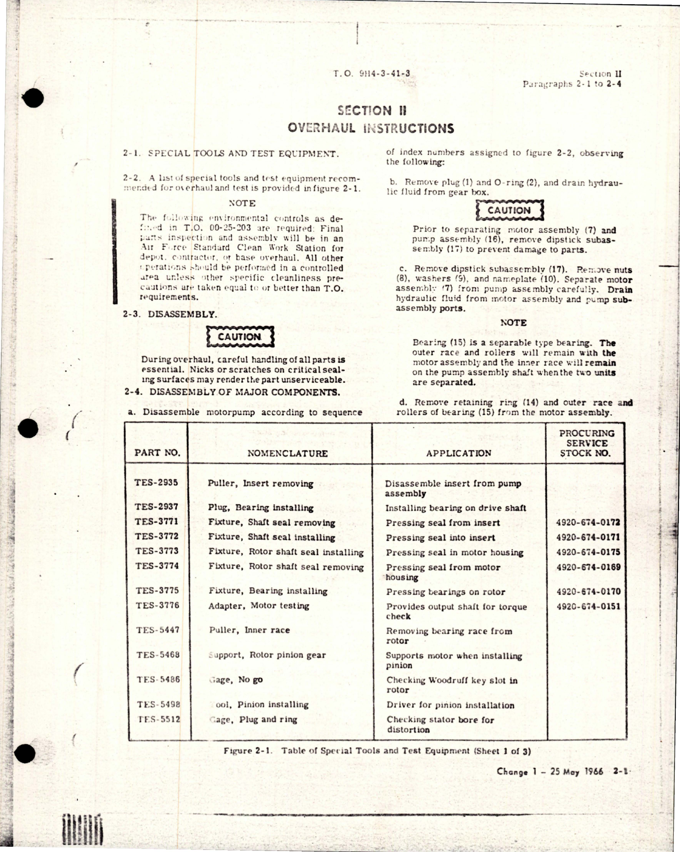 Sample page 7 from AirCorps Library document: Overhaul Instructions for Electrically Driven Hydraulic Motorpump - Change No. 8 