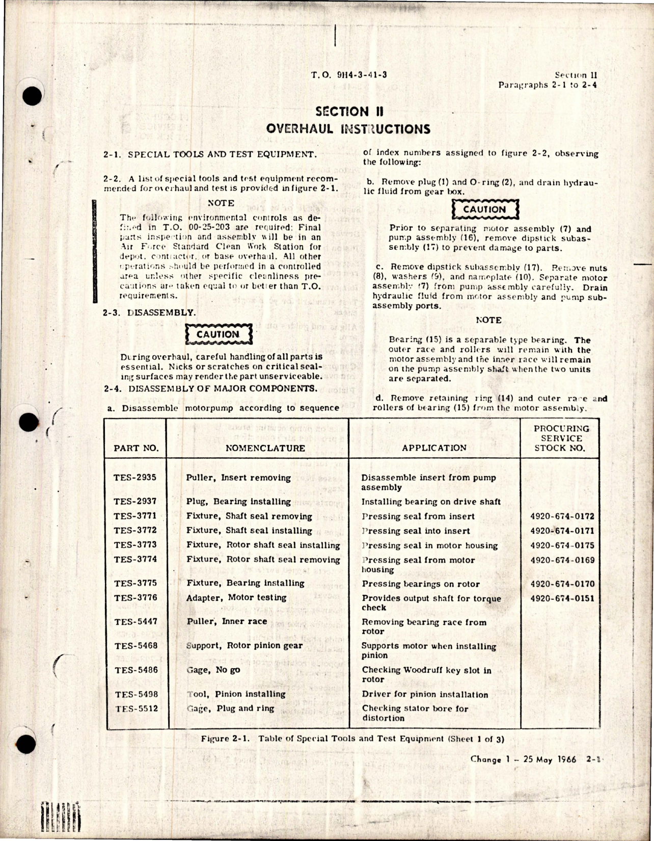 Sample page 7 from AirCorps Library document: Overhaul Instructions for Electrically Driven Hydraulic Motorpump - Change No. 3 