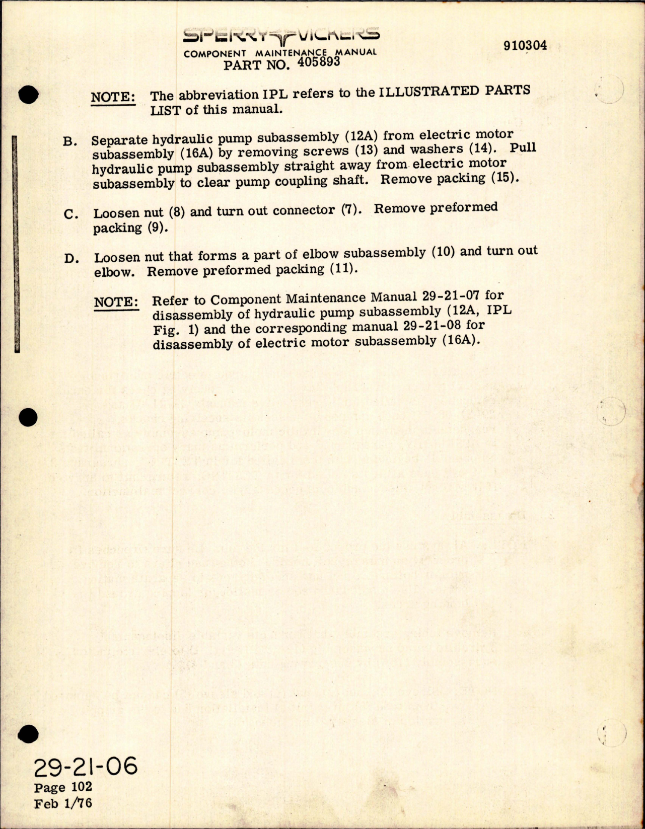 Sample page 9 from AirCorps Library document: Component Maintenance Manuals for Hydraulic Motorpump - Parts 405893 and 414470 