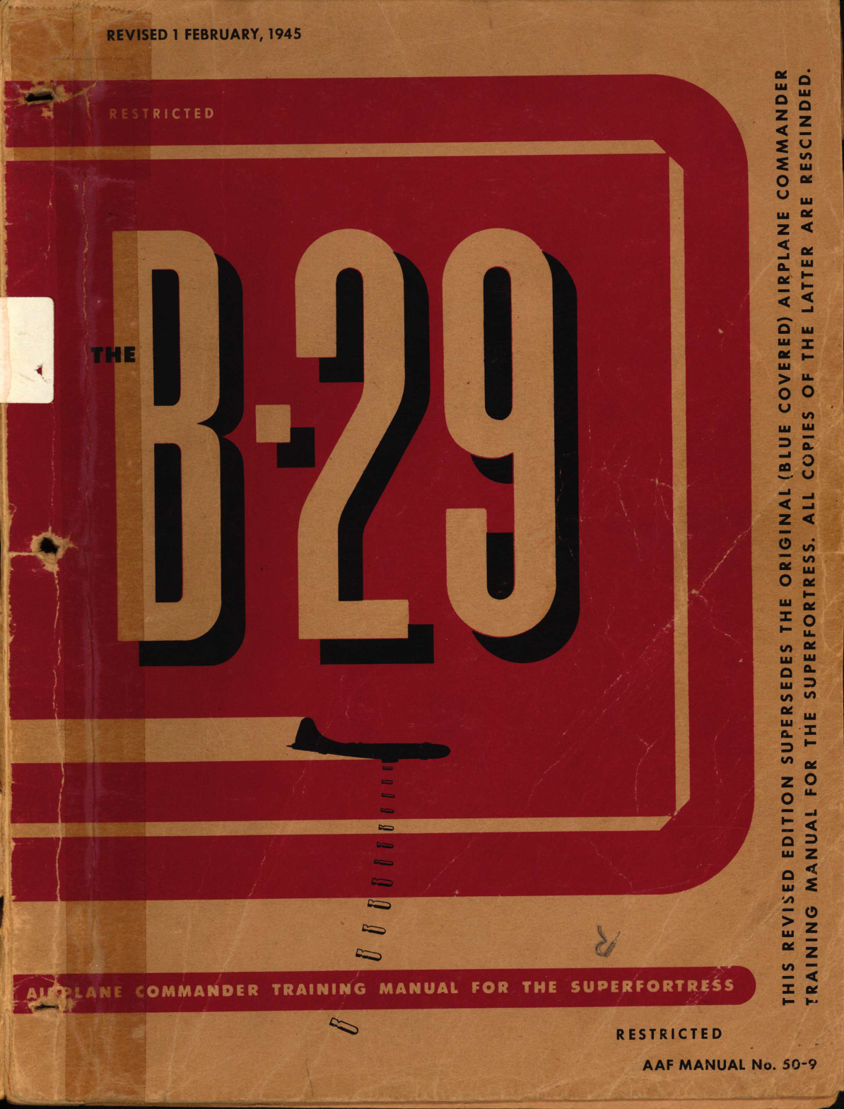 Sample page 1 from AirCorps Library document: B-29 Airplane Commander Training Manual for the Superfortress