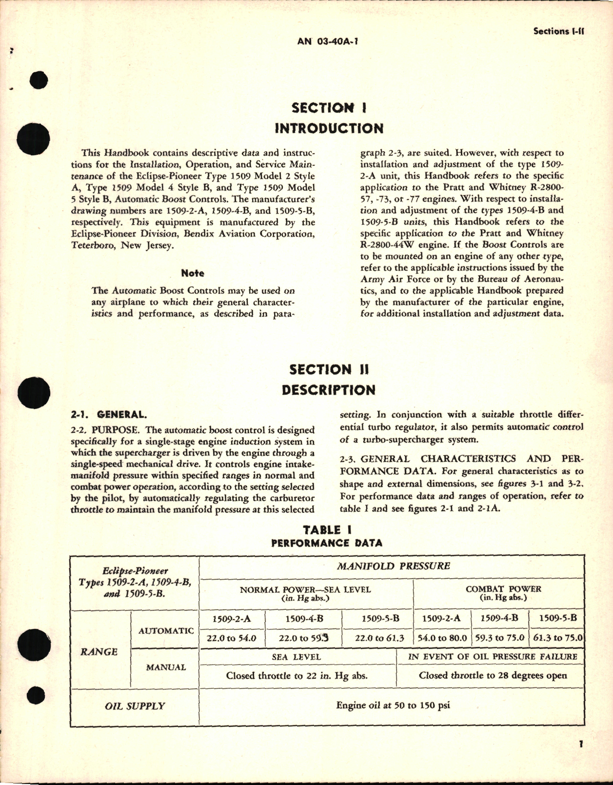 Sample page 7 from AirCorps Library document: Operation and Service Instructions for Automatic Boost Control Types 1509