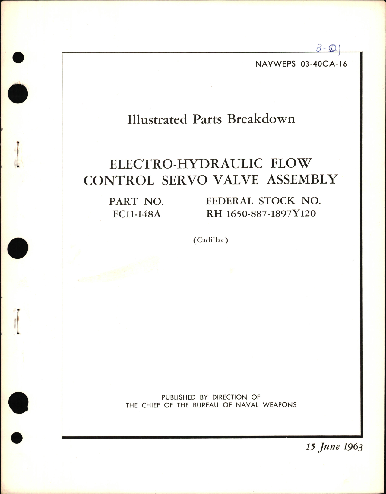 Sample page 1 from AirCorps Library document: Illustrated Parts Breakdown for Electro-Hydraulic Flow Control Servo Valve Assembly
