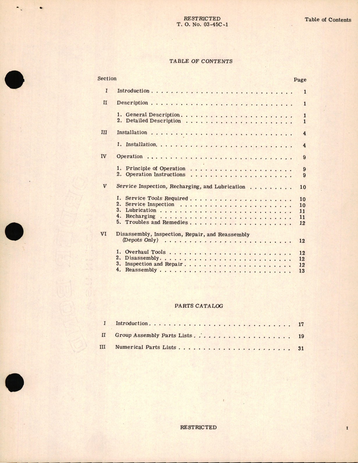 Sample page 5 from AirCorps Library document: Instructions with Parts Catalog for Aircraft Fire Extinguisher Systems Types A-11, A-12, and A-18