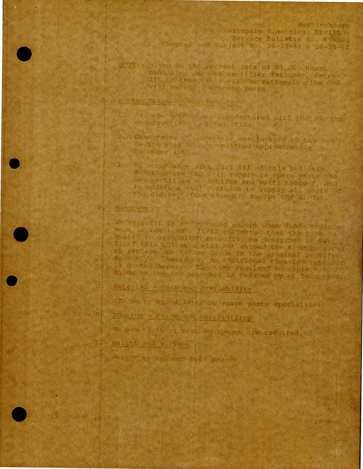 Sample page 5 from AirCorps Library document: Introduction of Improved Rotating Rectifier Assembly - Part 943D367-1 