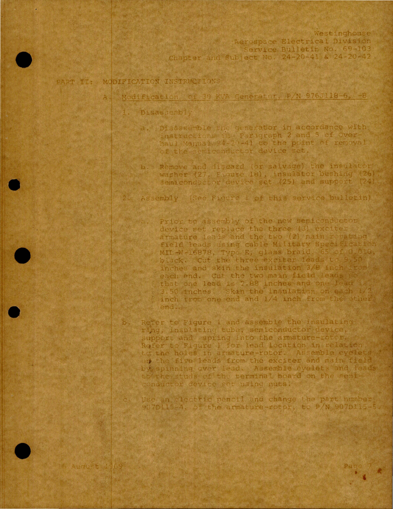 Sample page 7 from AirCorps Library document: Introduction of Improved Rotating Rectifier Assembly - Part 943D367-1 