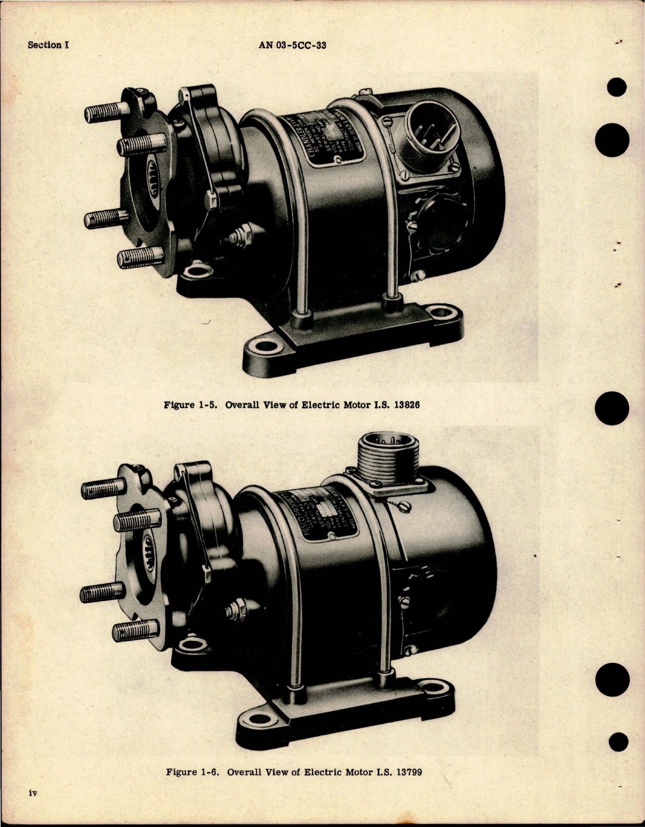 Sample page 8 from AirCorps Library document: Operation, Service, and Overhaul with Parts Catalog for Electric Motors 