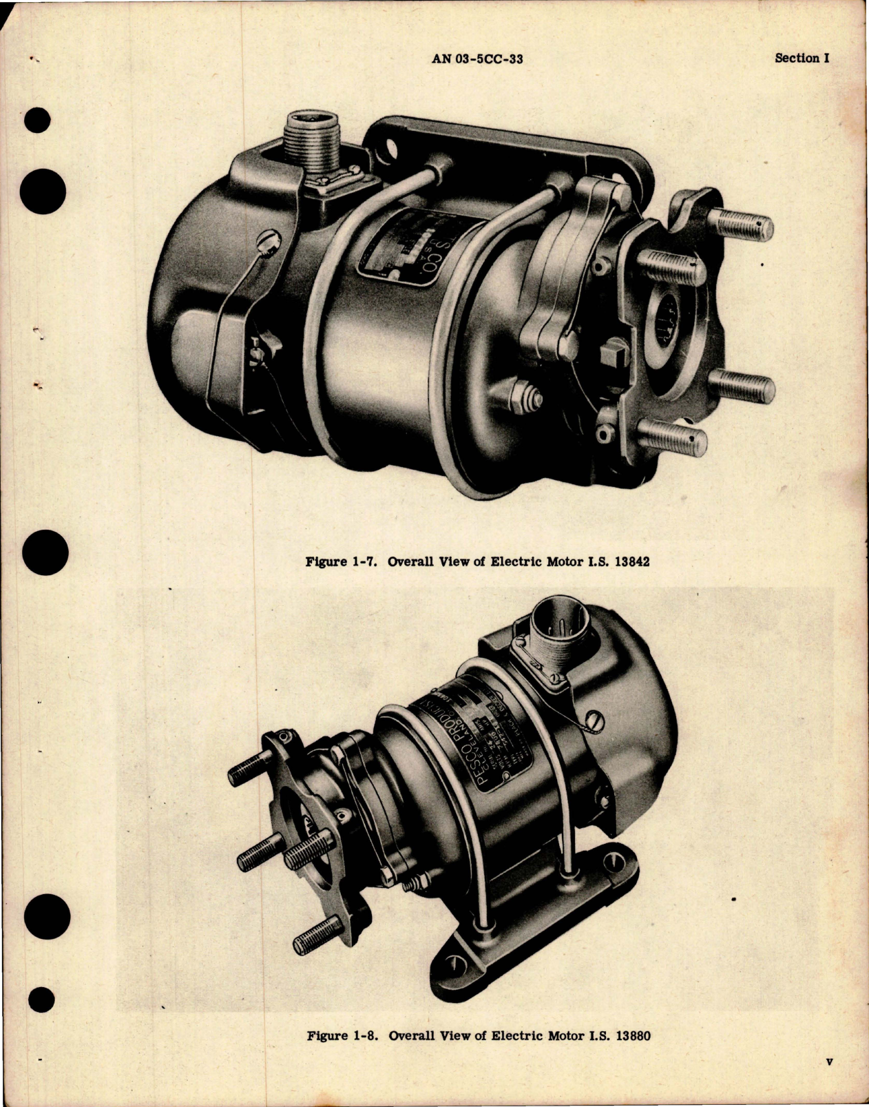 Sample page 9 from AirCorps Library document: Operation, Service, and Overhaul with Parts Catalog for Electric Motors 