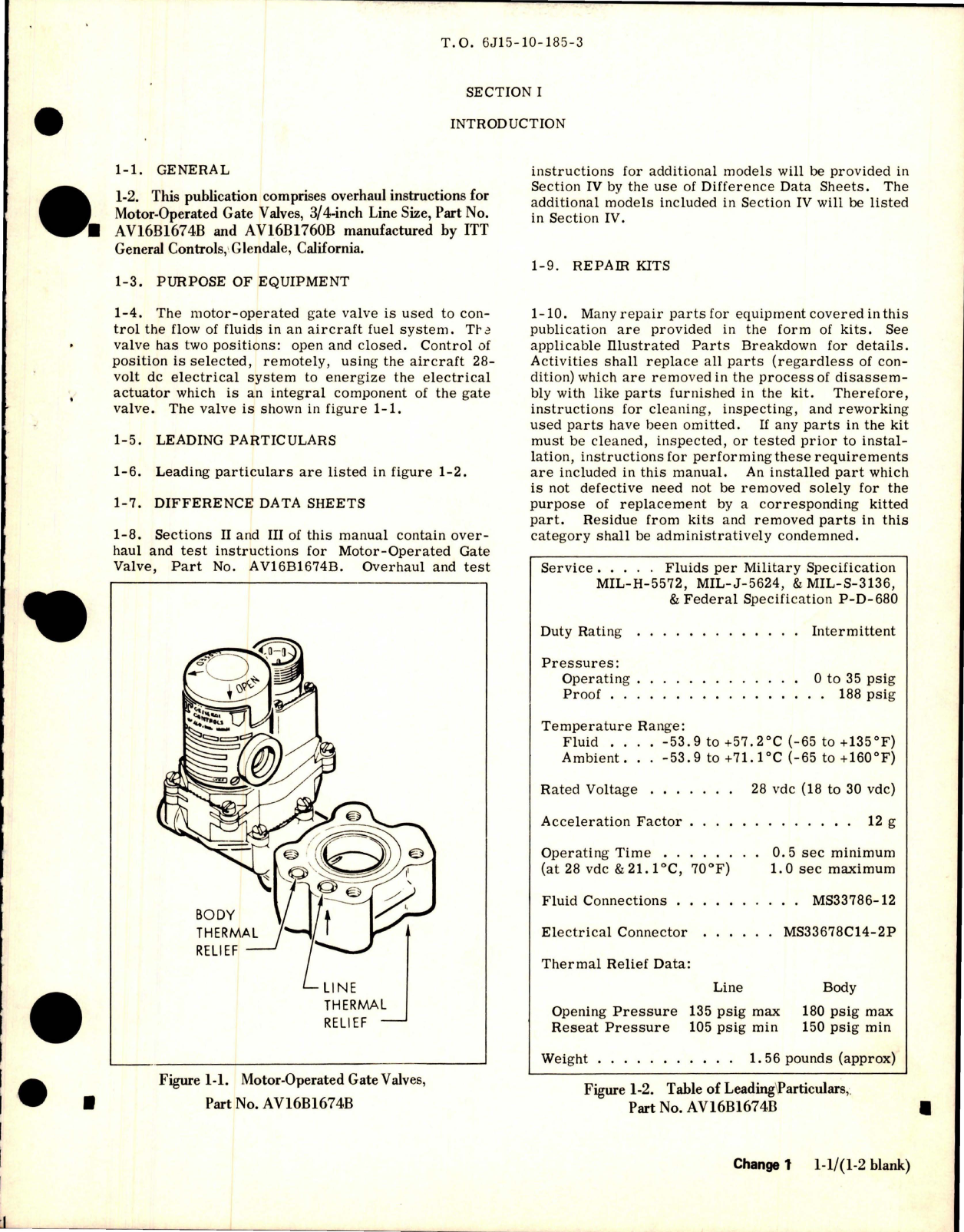 Sample page 5 from AirCorps Library document: Overhaul Instructions for Motor Operated Gate Valve - Parts AV16B1674B and AV16B1760B 