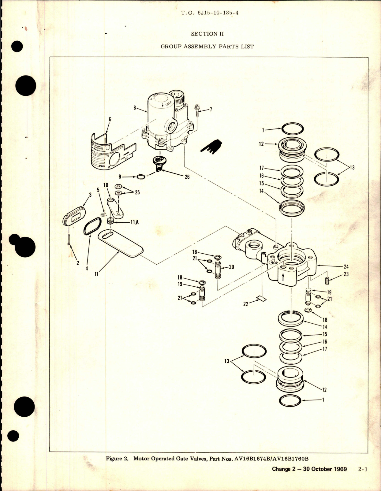 Sample page 7 from AirCorps Library document: Illustrated Parts Breakdown for Motor Operated Gate Valve - Parts AV16B1674B and AV16B1760B 