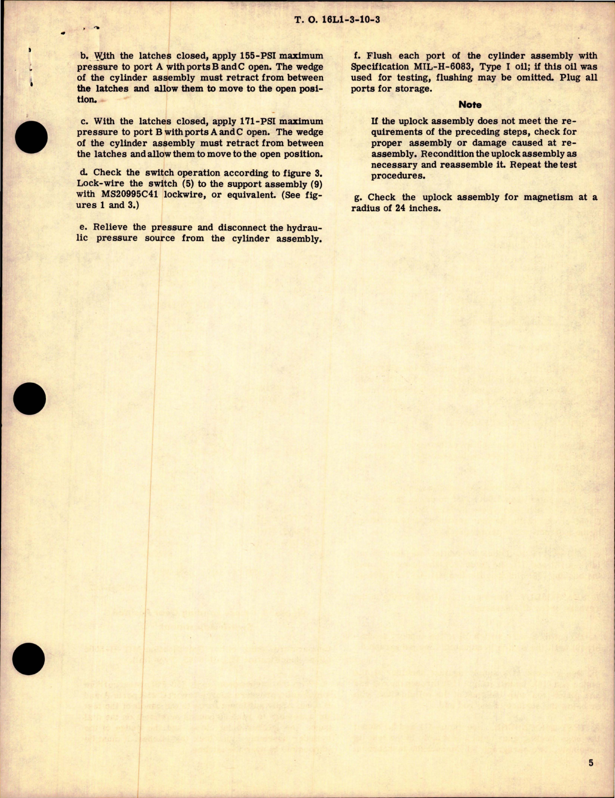 Sample page 5 from AirCorps Library document: Overhaul Instructions with Parts for Nose Landing Gear Uplock Assembly - Parts 341983 and 358800-1